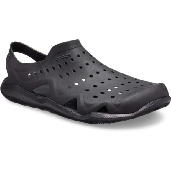 Crocs Swiftwater Wave Men's Black/Black Water/Activity Clog Sandal 7 M - Picture 1 of 2